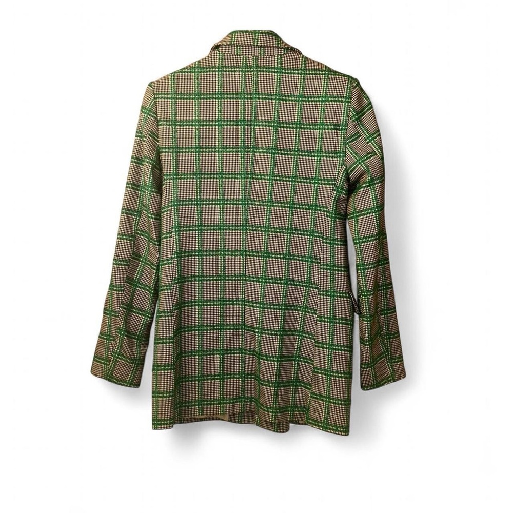 Topshop Green Checkered Blazer - Picture 3 of 9